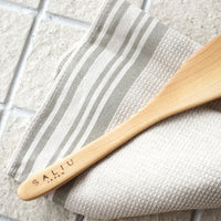 SALIU Natural Cherry Wood Narrow Spatula