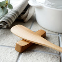 SALIU Natural Cherry Wood Narrow Spatula