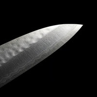 Masutani Hamono VG10 Kokuryu Damascus Tsuchime Gyuto Knife 180mm Scotch Western Handle