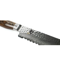 KAI Shun Premier Series 33-Layer VG-MAX Damascus Hammered Bread Knife 230mm