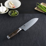 KAI Shun Premier Series 33-Layer VG-MAX Damascus Hammered Santoku Knife 180mm