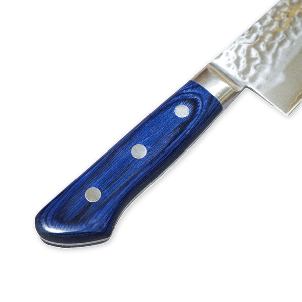日本 堺孝行 VG10 33層槌目大馬士革紋 牛刀主廚刀 藍柄款 210mm